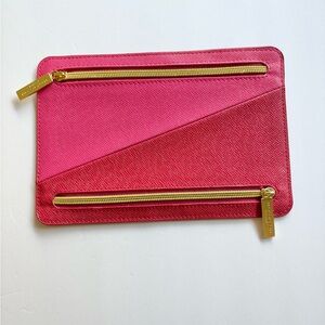 Napoleon Perdis Fuchsia Cosmetic Bag with Gold Zippers